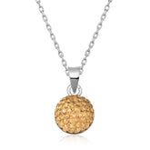 Collier pour femme en pierre de cristal argentée